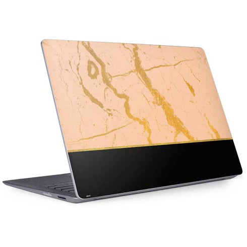 Pink Gold and Black Marble Surface Laptop 2 Skin